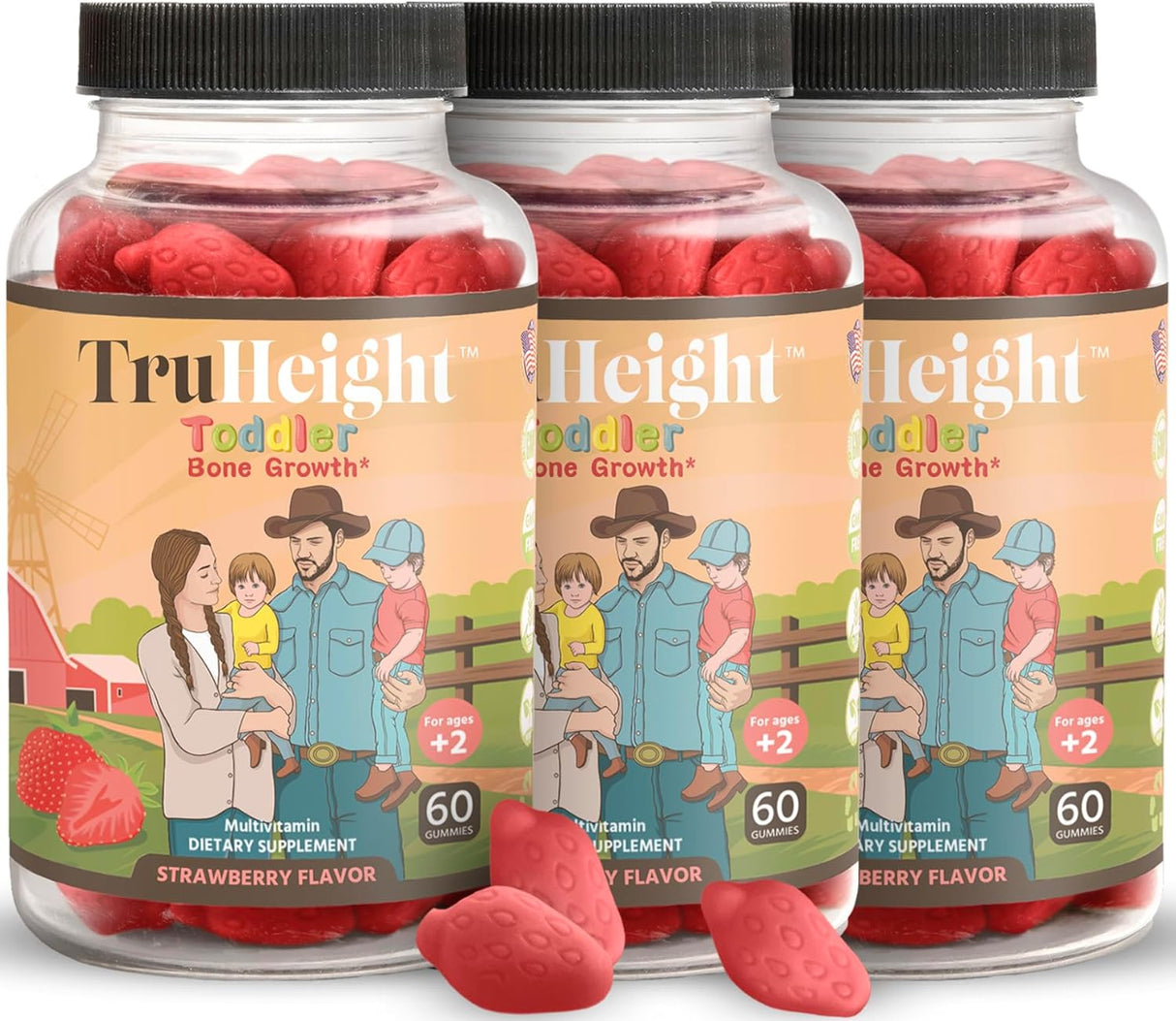 Suplemento Gomitas de desarrollo óseo para niños 60 unidades