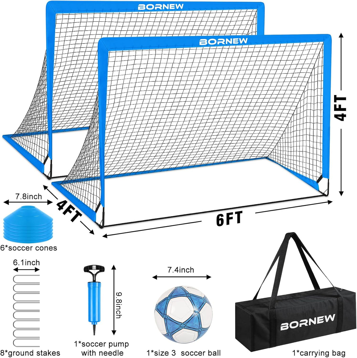2 Redes de porteria de futbol infantil para entrenamientos