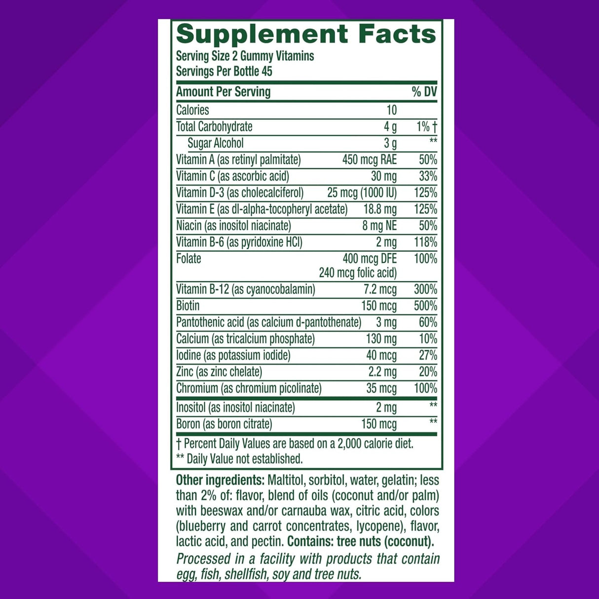 Multivitamínico Gummy Sugar Free Vitafusion, 90 gomitas