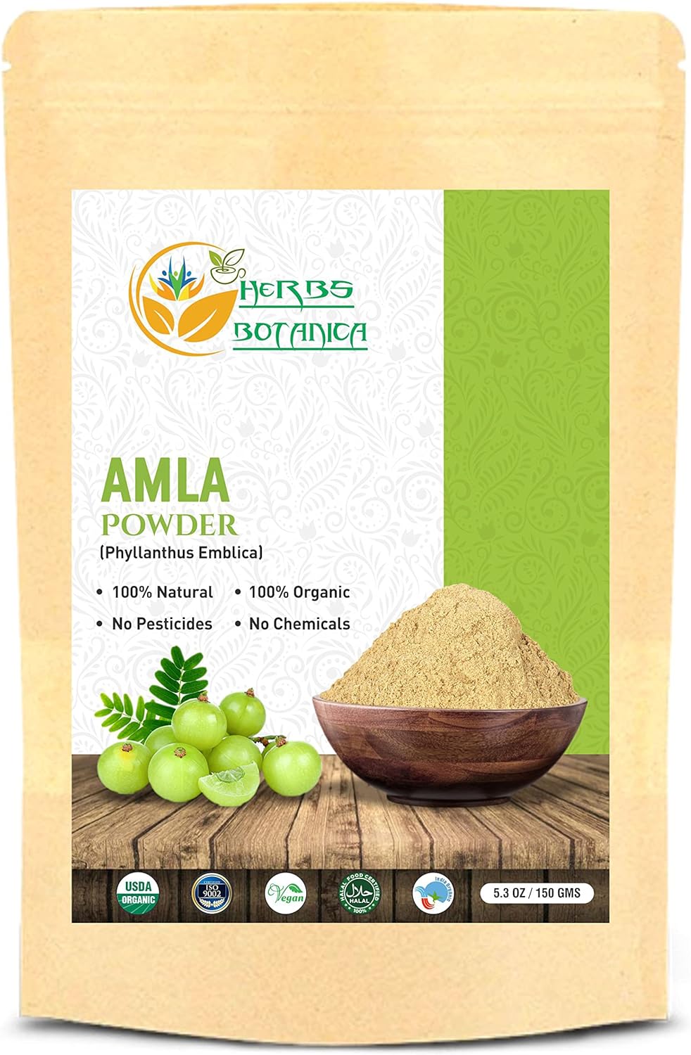 Polvo Orgánico de Amla para Crecimiento del Cabello y Apoyo Inmunológico
