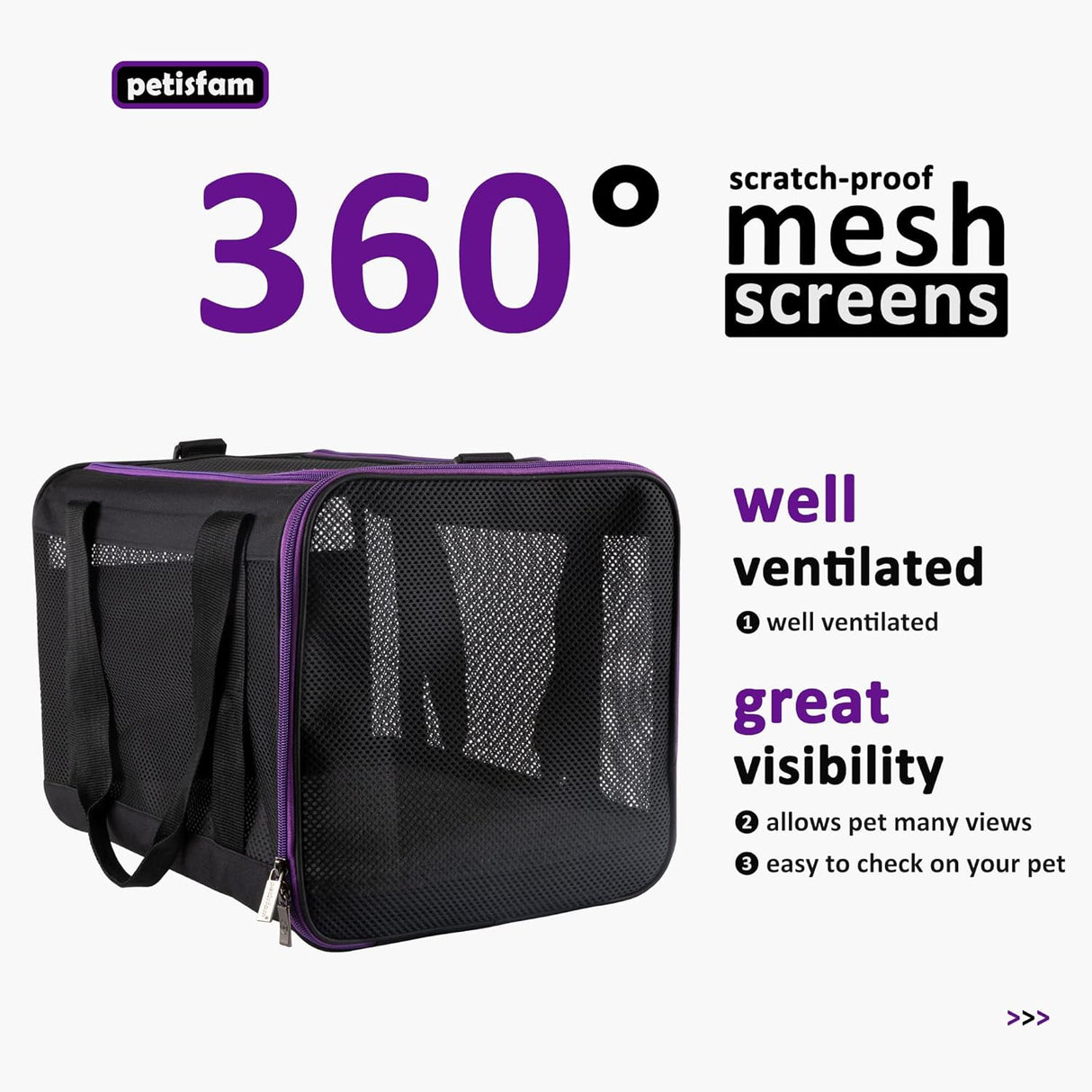 Transportín Petisfam para gatos y perros pequeños, fácil uso