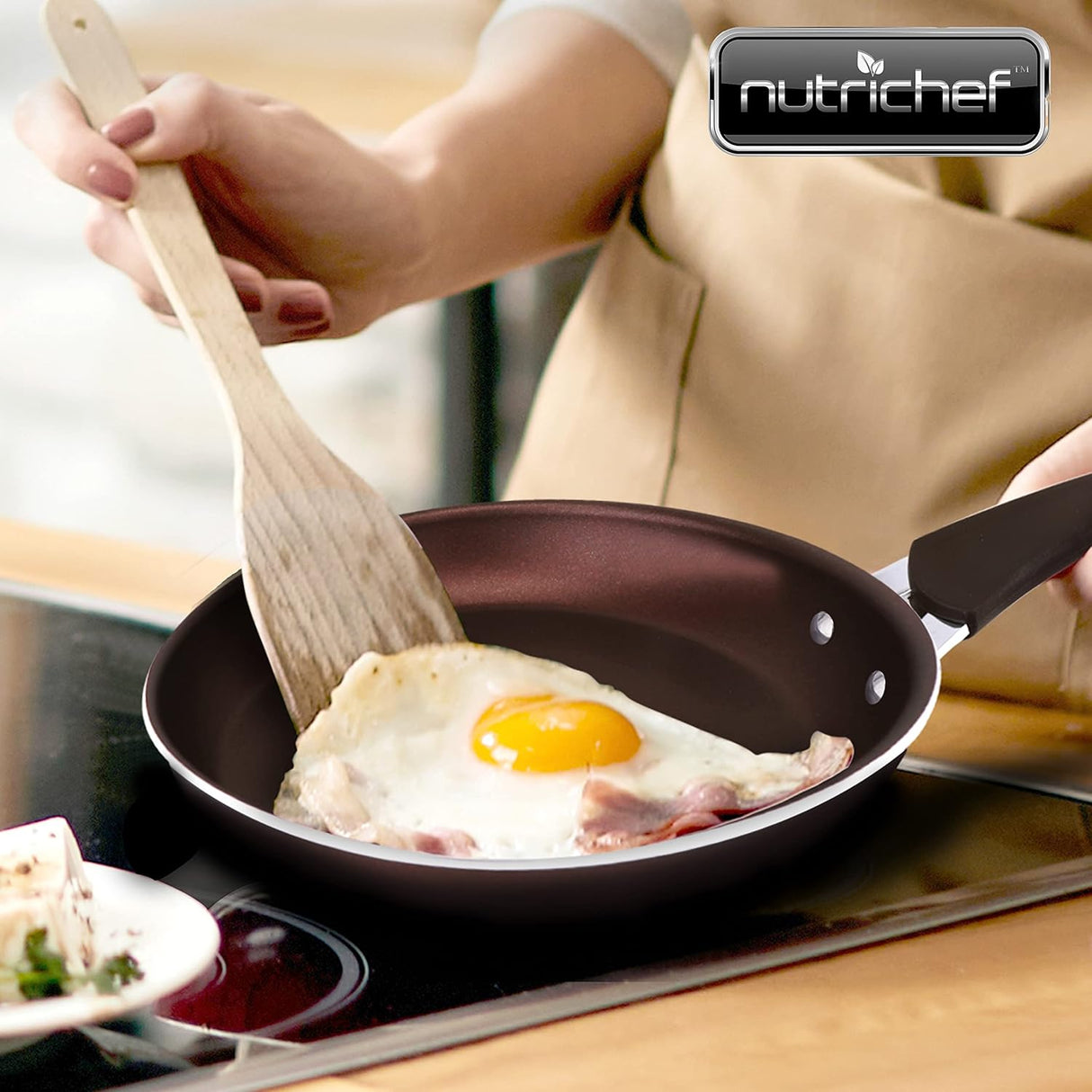 Sartén antiadherentes de alta calidad NUTRICHEF NCCW14SBR1SP