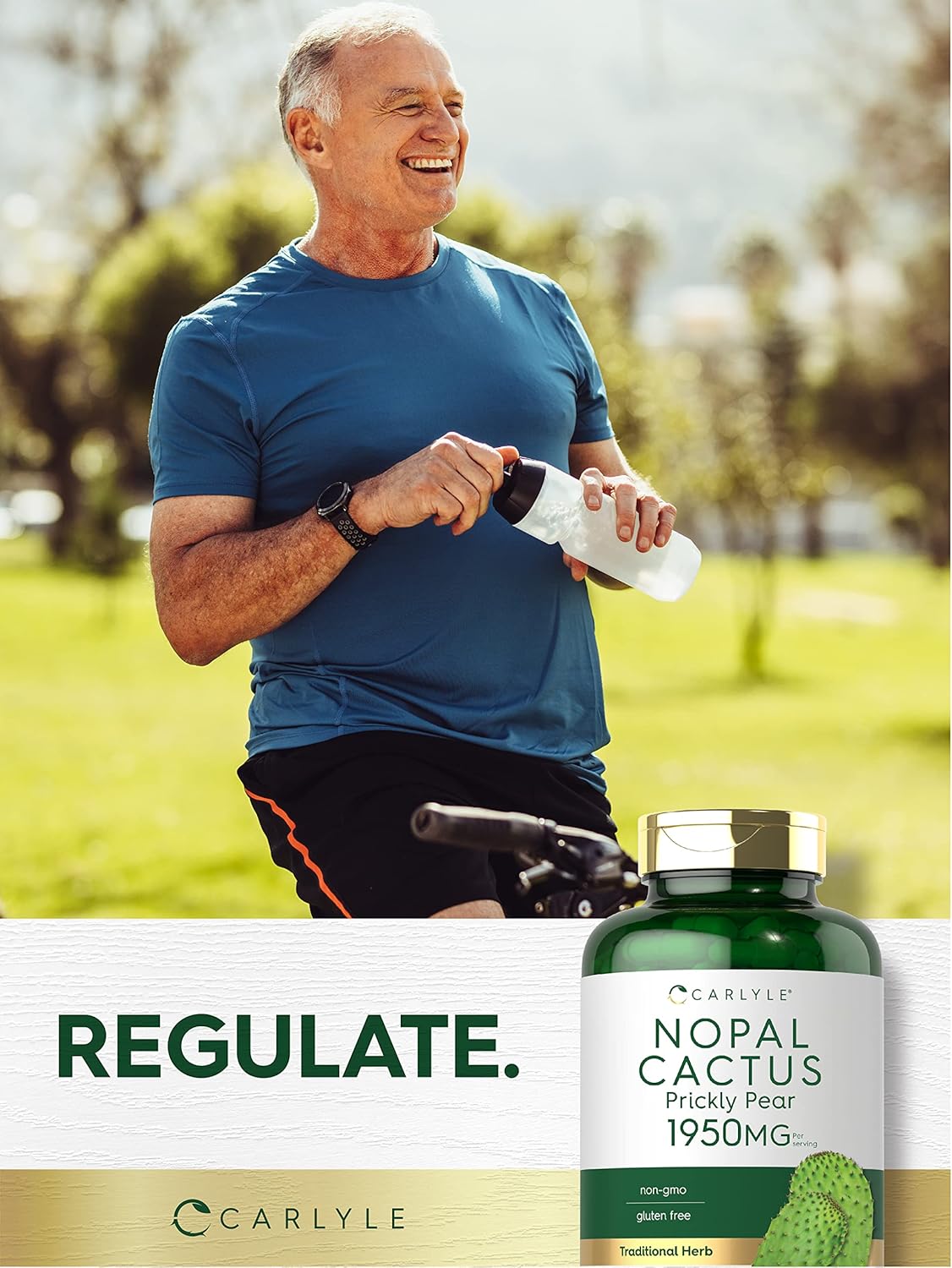 Suplemento de Nopal Carlyle 1950 mg | 180 Cápsulas Sin Gluten