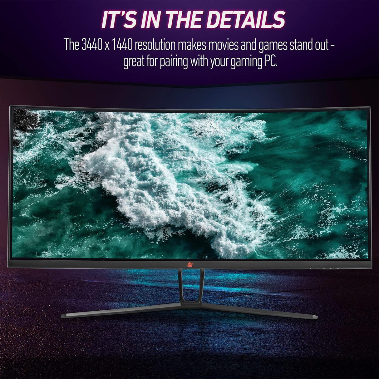 Monitor ultraancho curvado para juegos Deco Gear