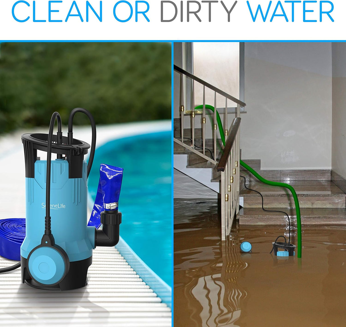 Bomba de sumidero sumergible de 750 W SereneLife