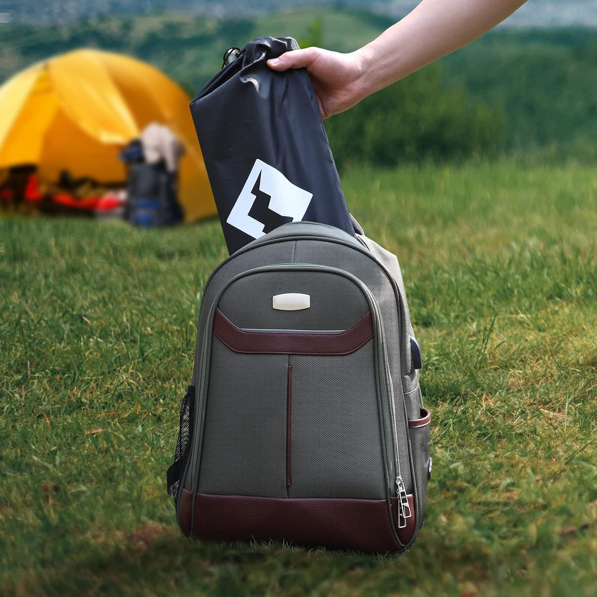 Mesa de Camping Plegable, Ultraligera, con Bolsa de Transporte