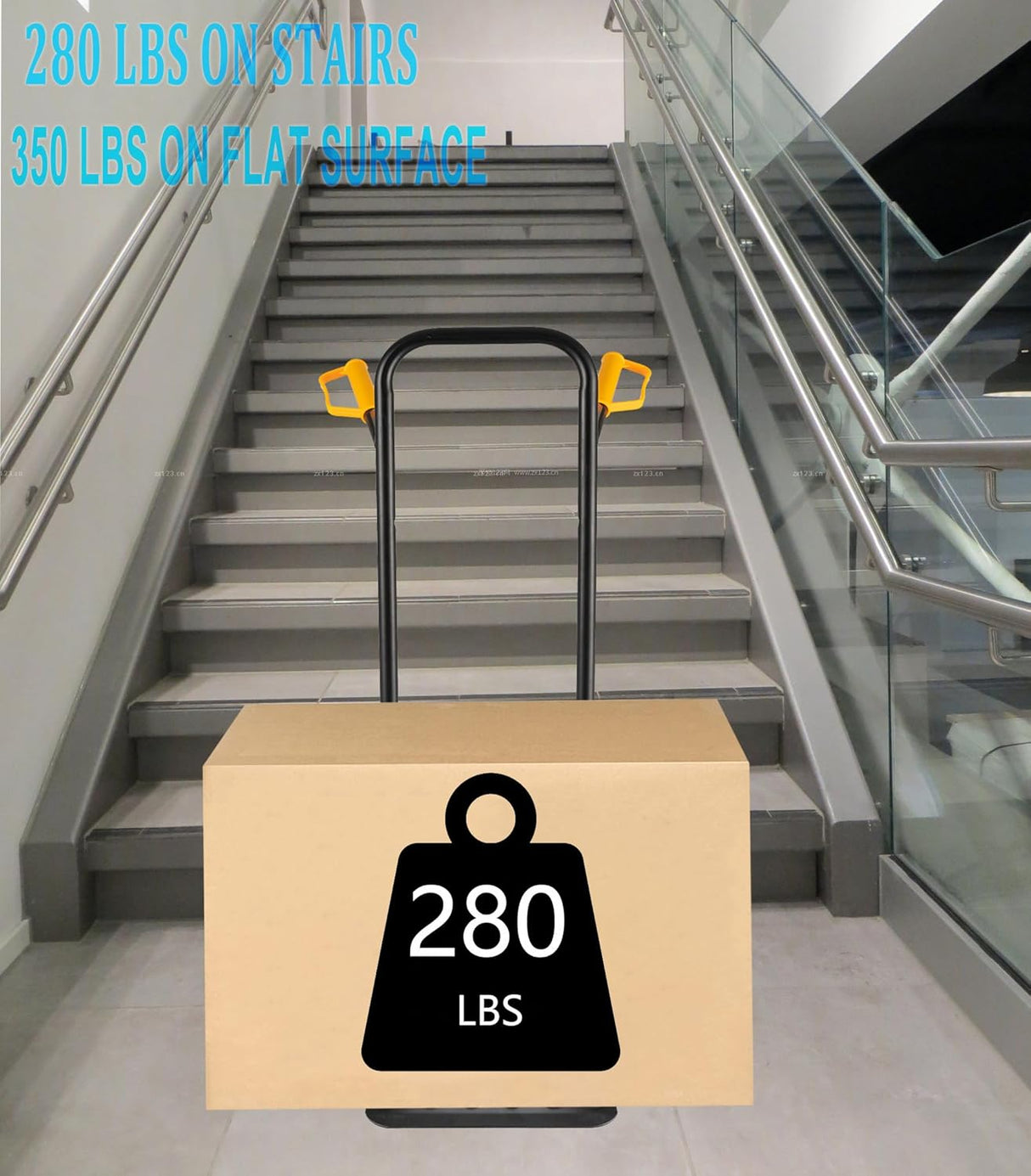 Carretilla de Escalera, 2 en 1, 350 lbs, 6 Ruedas, Modelo X123