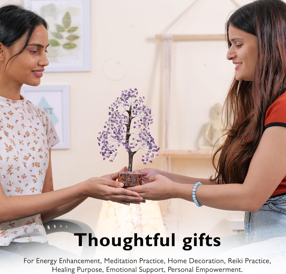 Árbol de cristales de amatista, árbol de los chakras