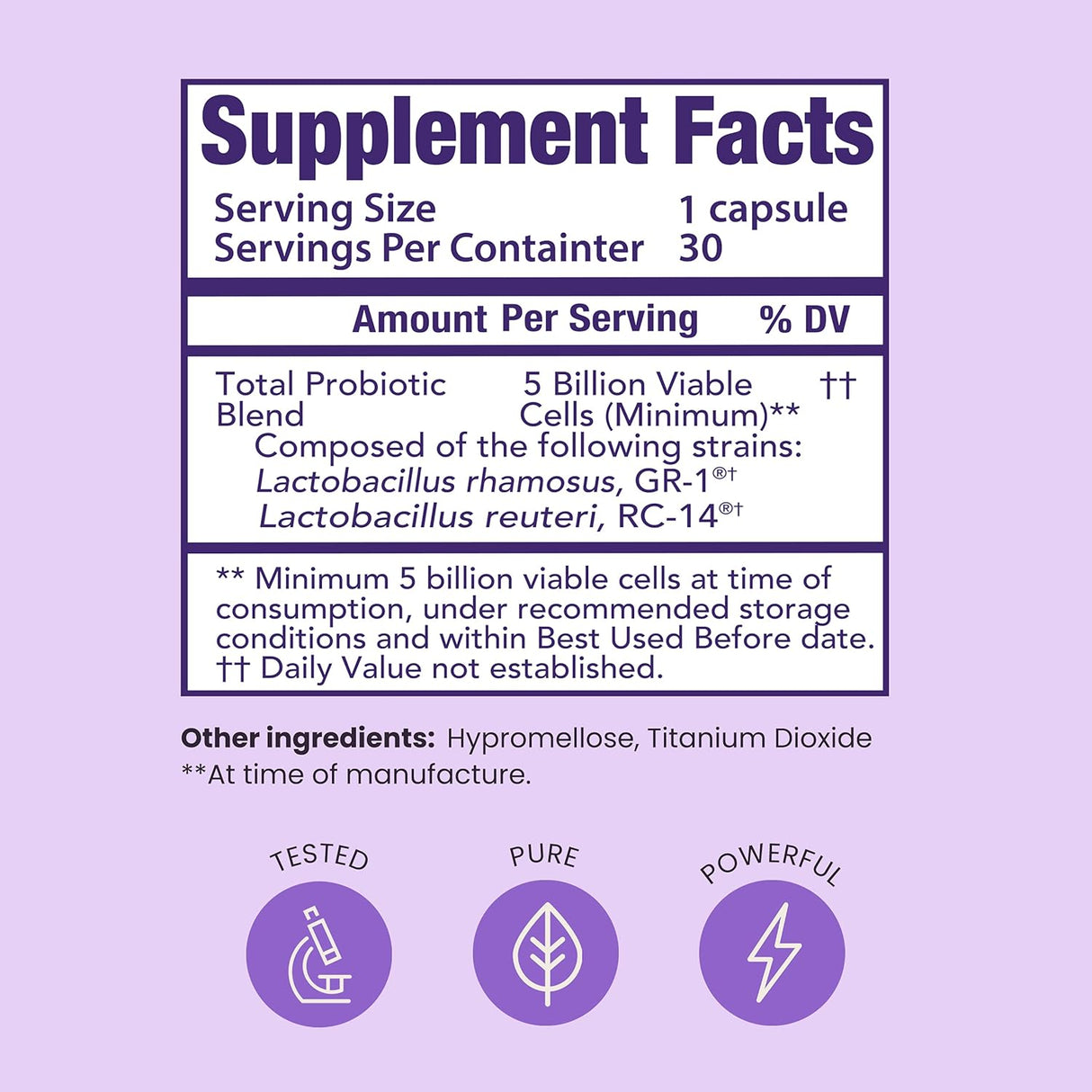 Suplementos Alimenticios Probiótico para la salud vaginal