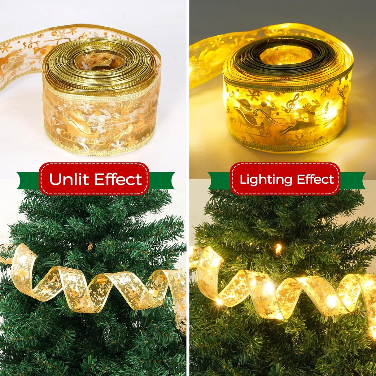 Decoraciones de Árbol de Navidad, 100 LED, Modos de Luz, USB