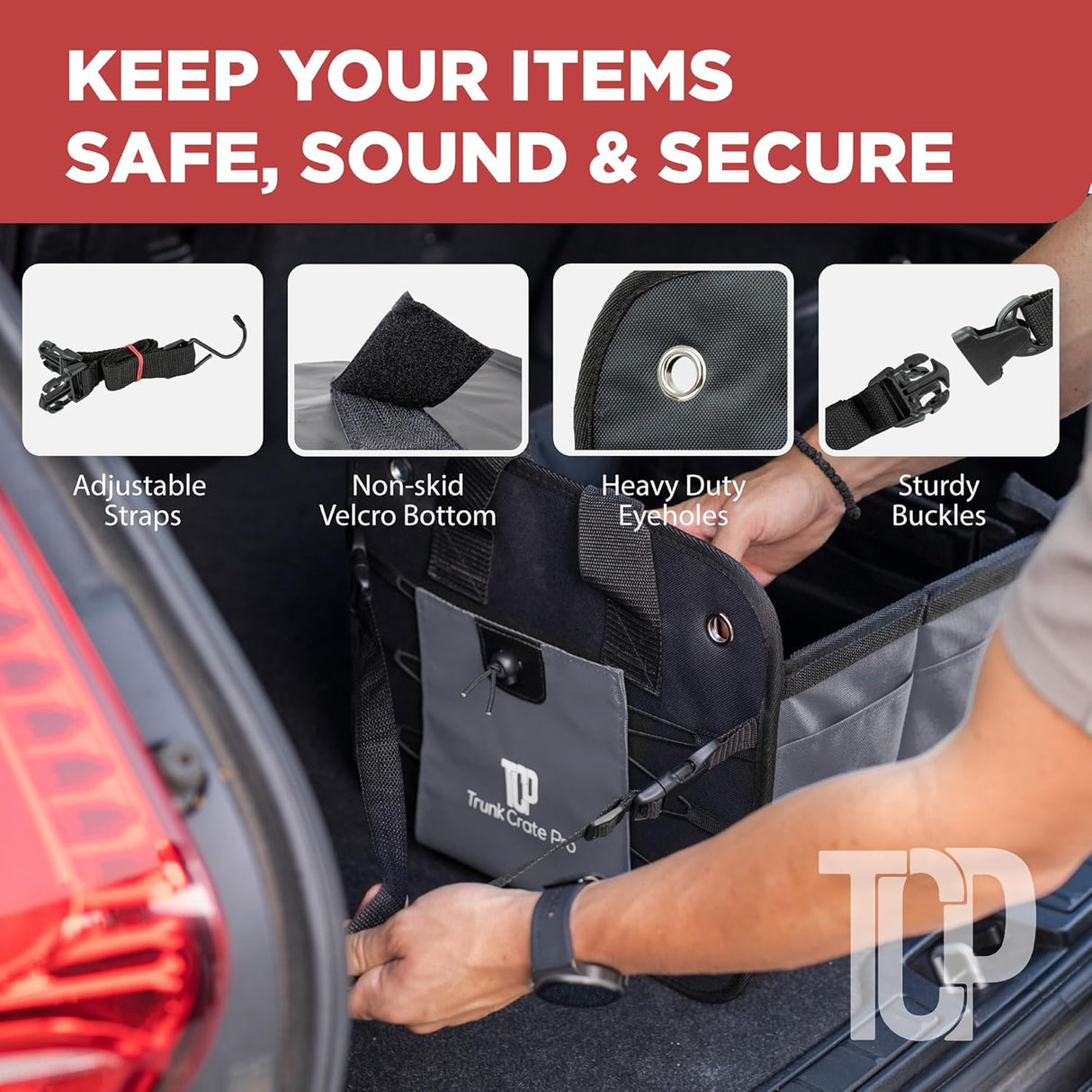 Organizador de Maletero TRUNKCRATEPRO, Compartimentos Ajustables