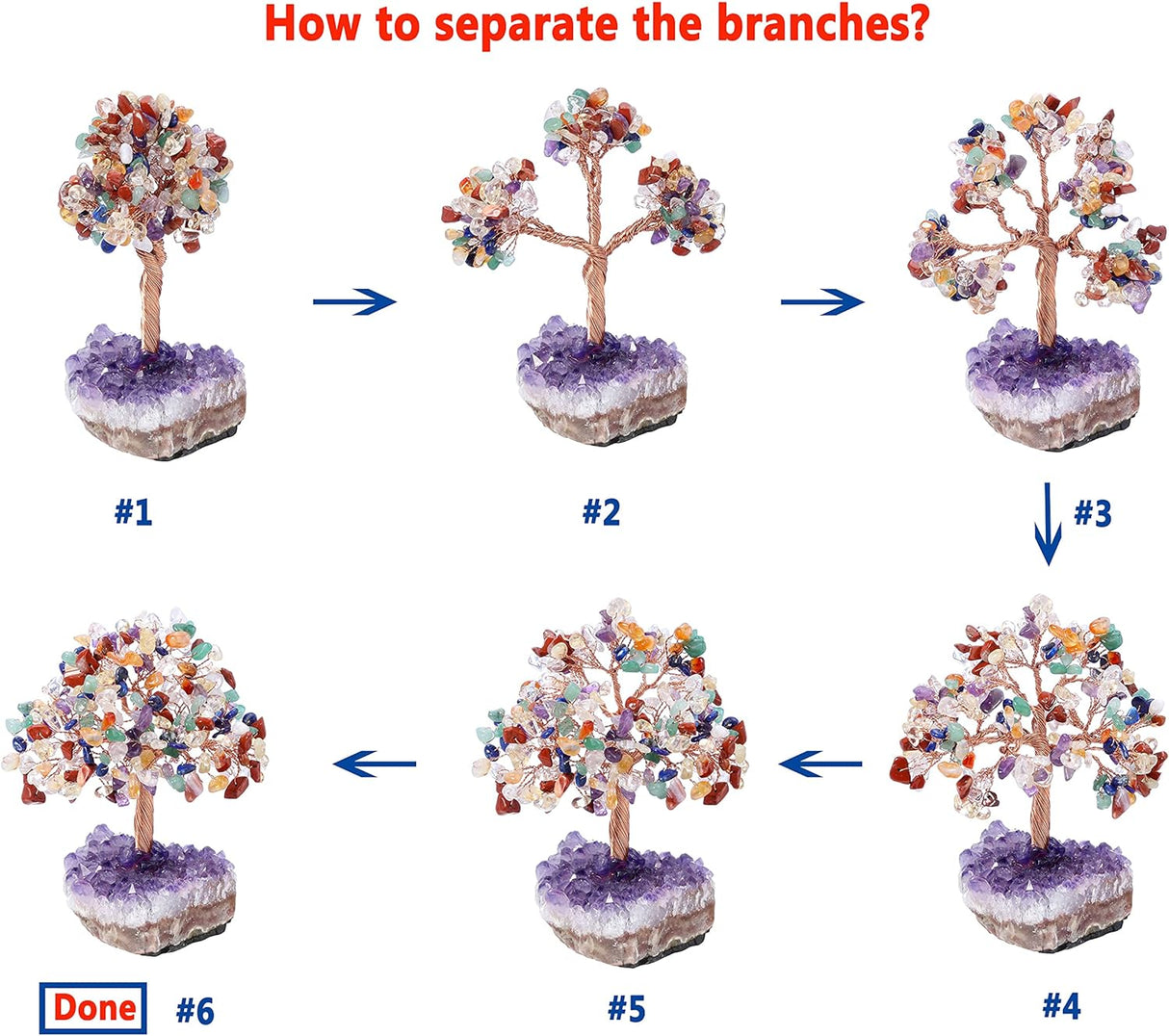 Jovivi Amatista natural, aventurina verde, opalita, cristal