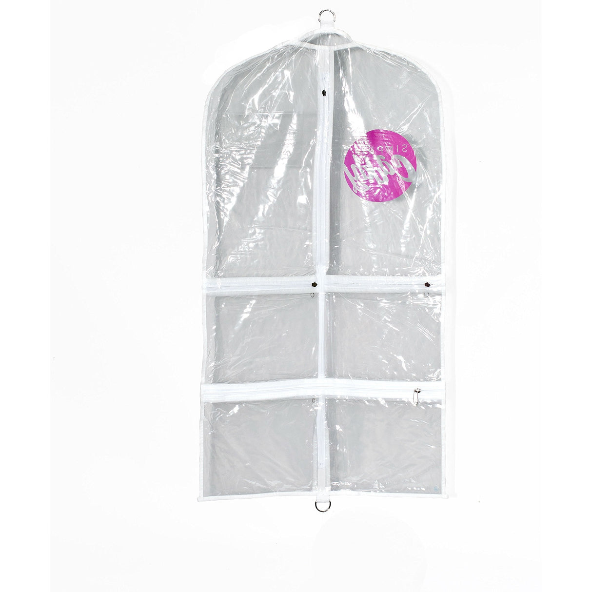 Bolsa de ropa para disfraz con bolsillos, ribete blanco