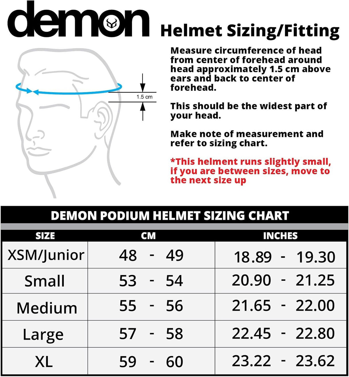 Casco de bicicleta Demon United Podium, talla L, integral.