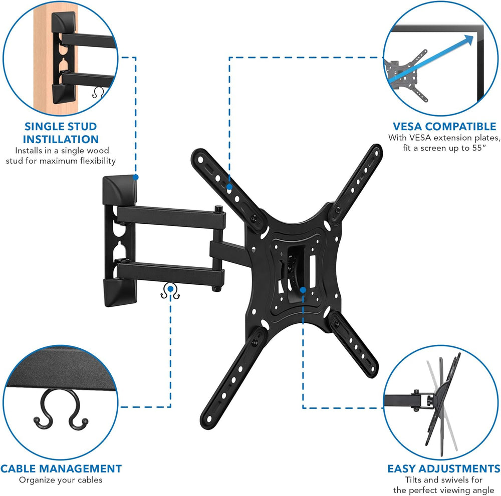 Soporte de pared para TV  con brazo giratorio y articulado