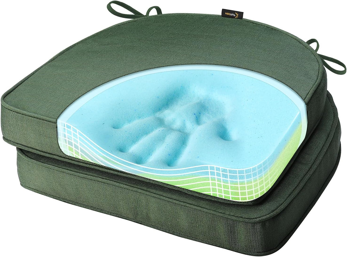 Cojines de Silla SUNROX, Espuma Memoria, Resistentes al Agua, 19x19