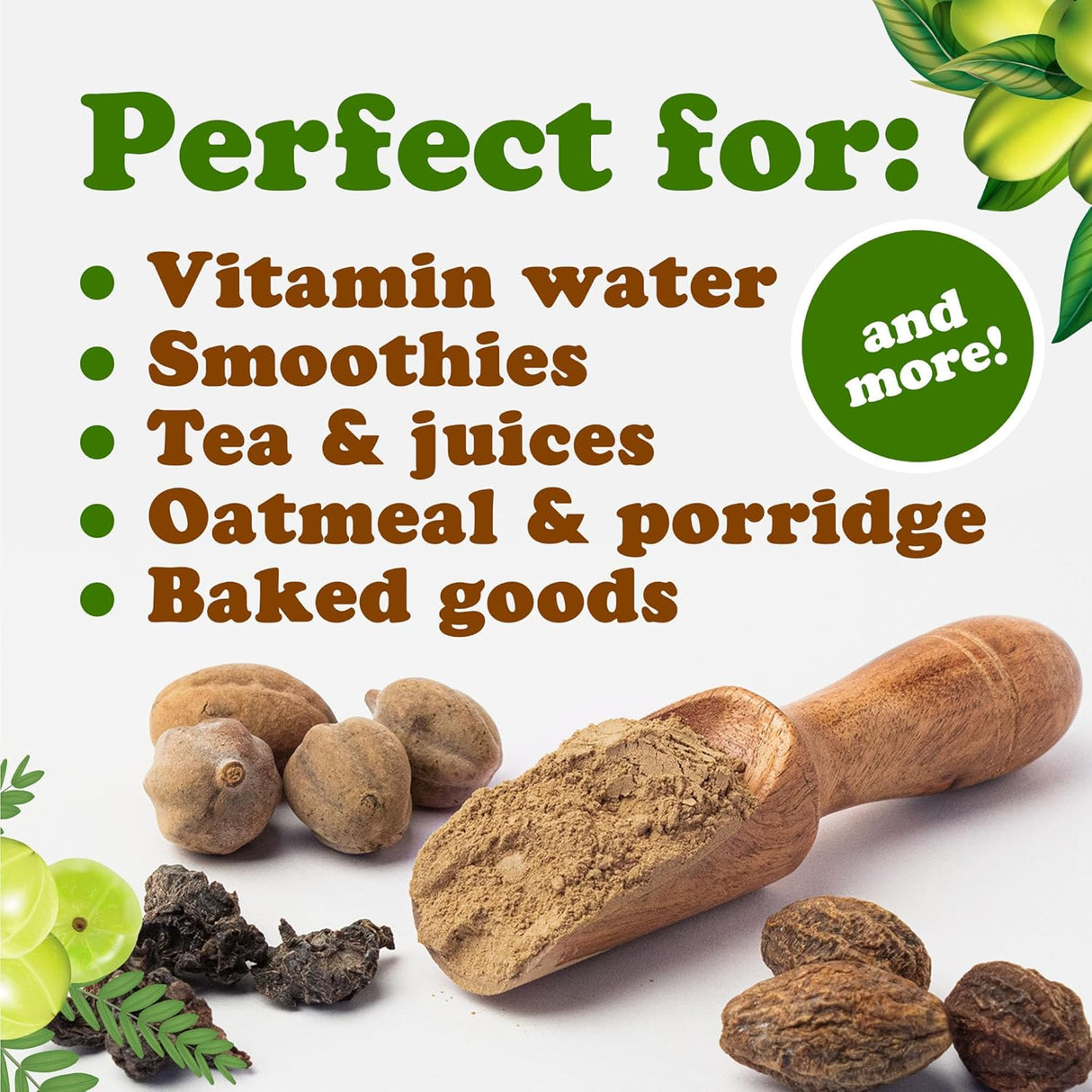 Polvo de Triphala Orgánico Food to Live, Detox Natural, 8 oz