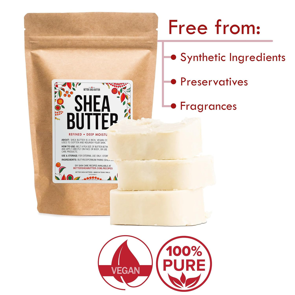 Manteca de Karité Refinada Sin Aroma - 100% Pura para Piel y Cabello