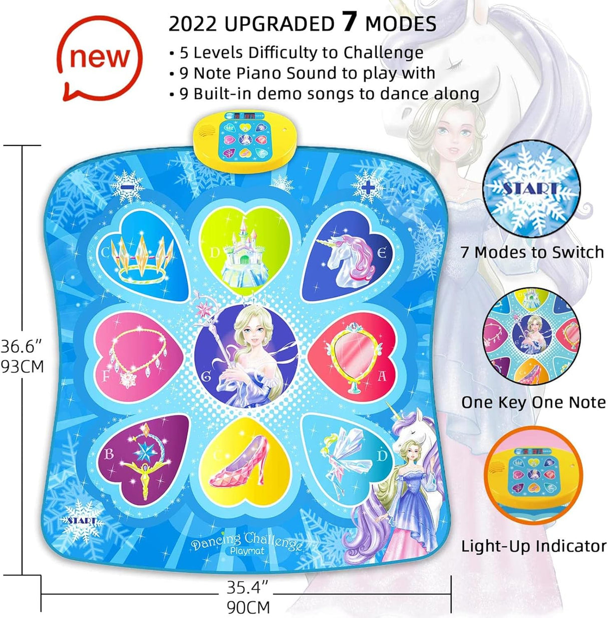 Alfombra de Baile SUNLIN, 7 Modos, 9 Canciones, Regalo Niñas