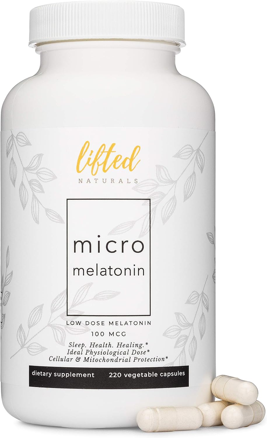 Melatonina Micro Lifted Naturals 220 Cápsulas 100 mcg Veganas