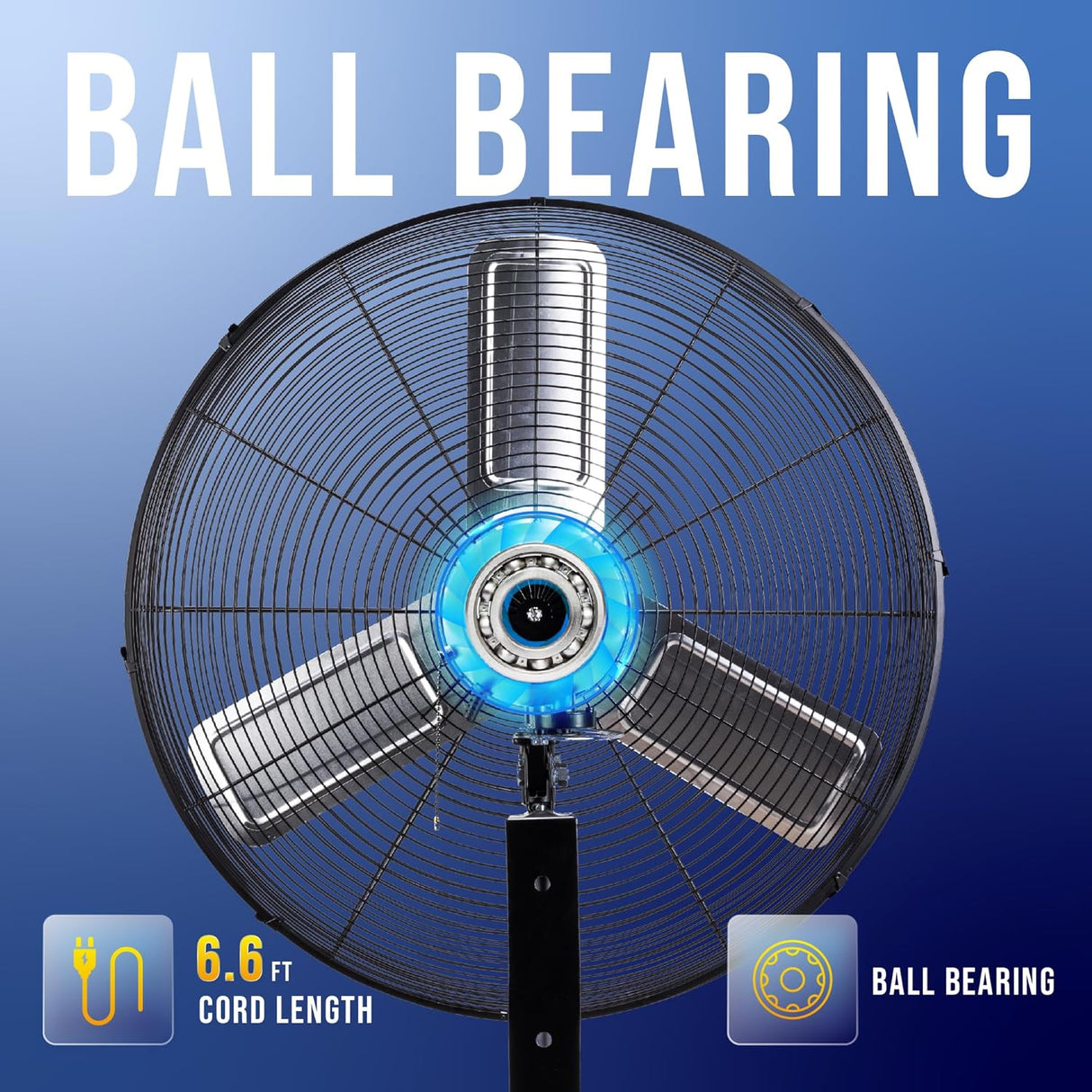 Ventilador de Pared Tornado 24 Alta Velocidad 7600 CFM Pro Series