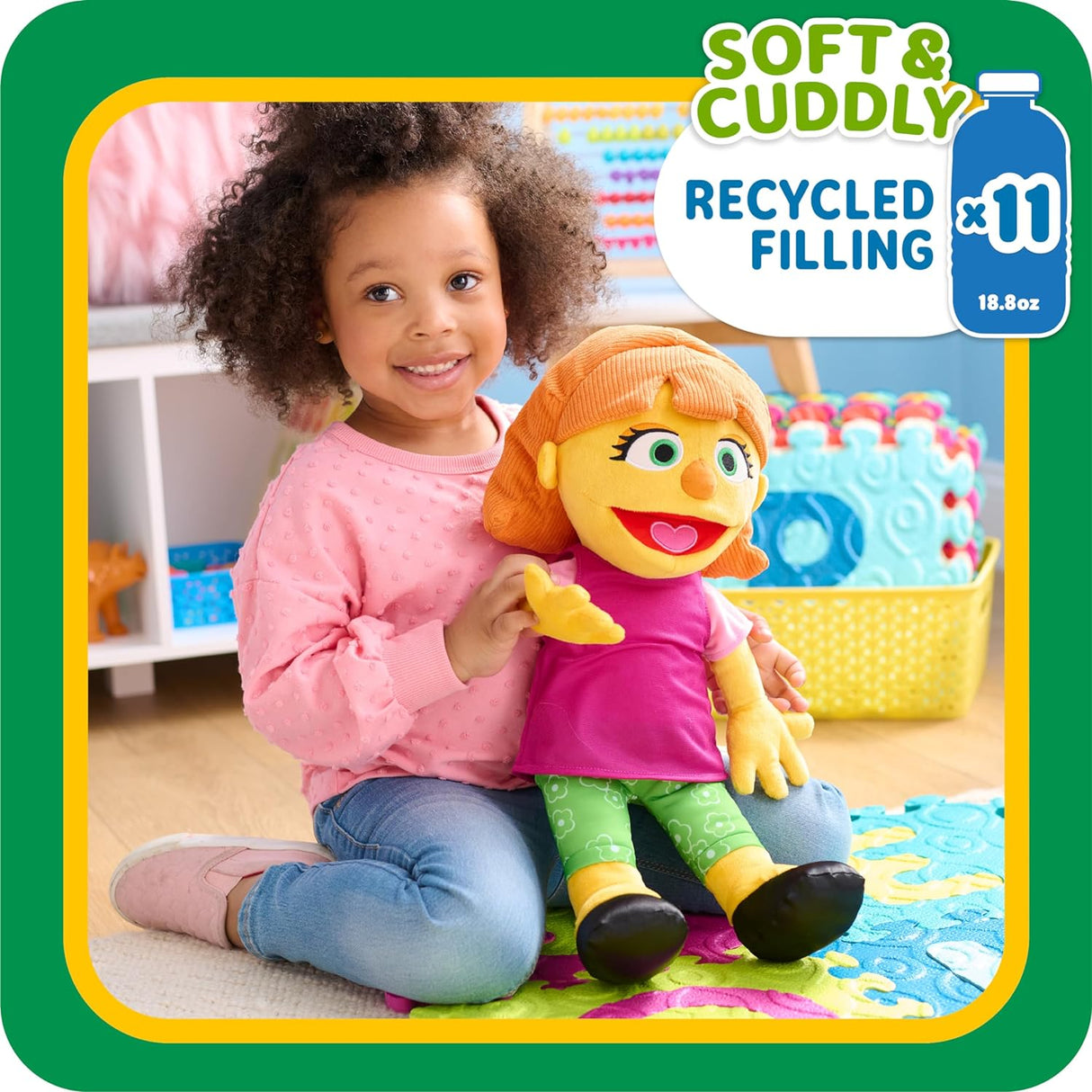 Muñeca Julia Grande de Peluche 18 - Sesame Street, Suave y Jugar