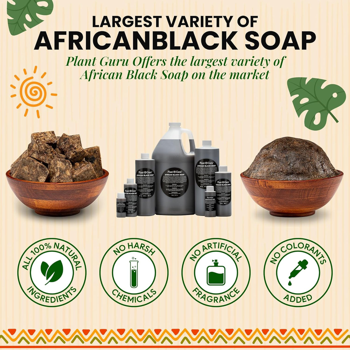 Pasta de jabón negro africano de 8 onzas Plant Guru