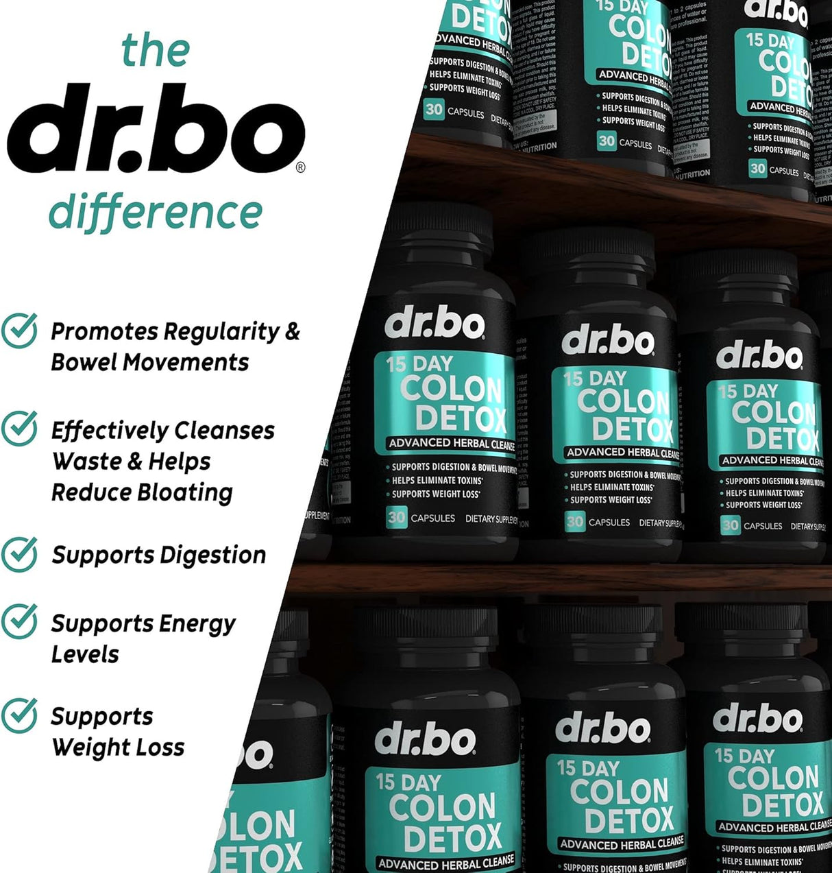 Limpiador de colon desinfectante para descarga de peso