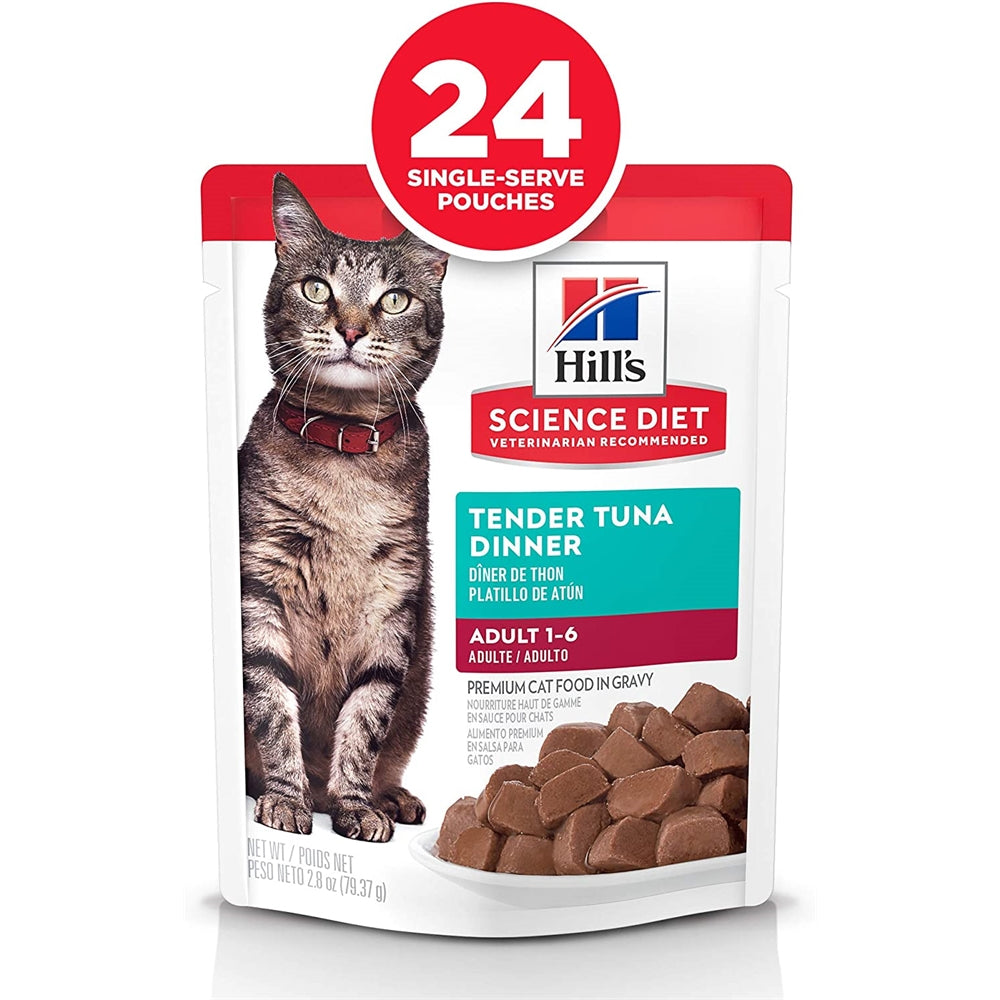 Alimento húmedo para gatos adultos atún paquete de 24