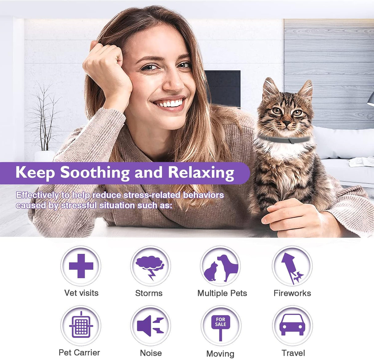 Paquete de 3 collares calmantes eficientes para la ansiedad