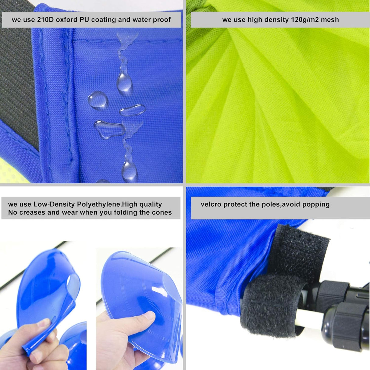 kit de futnbol para niños con portería, red y conos