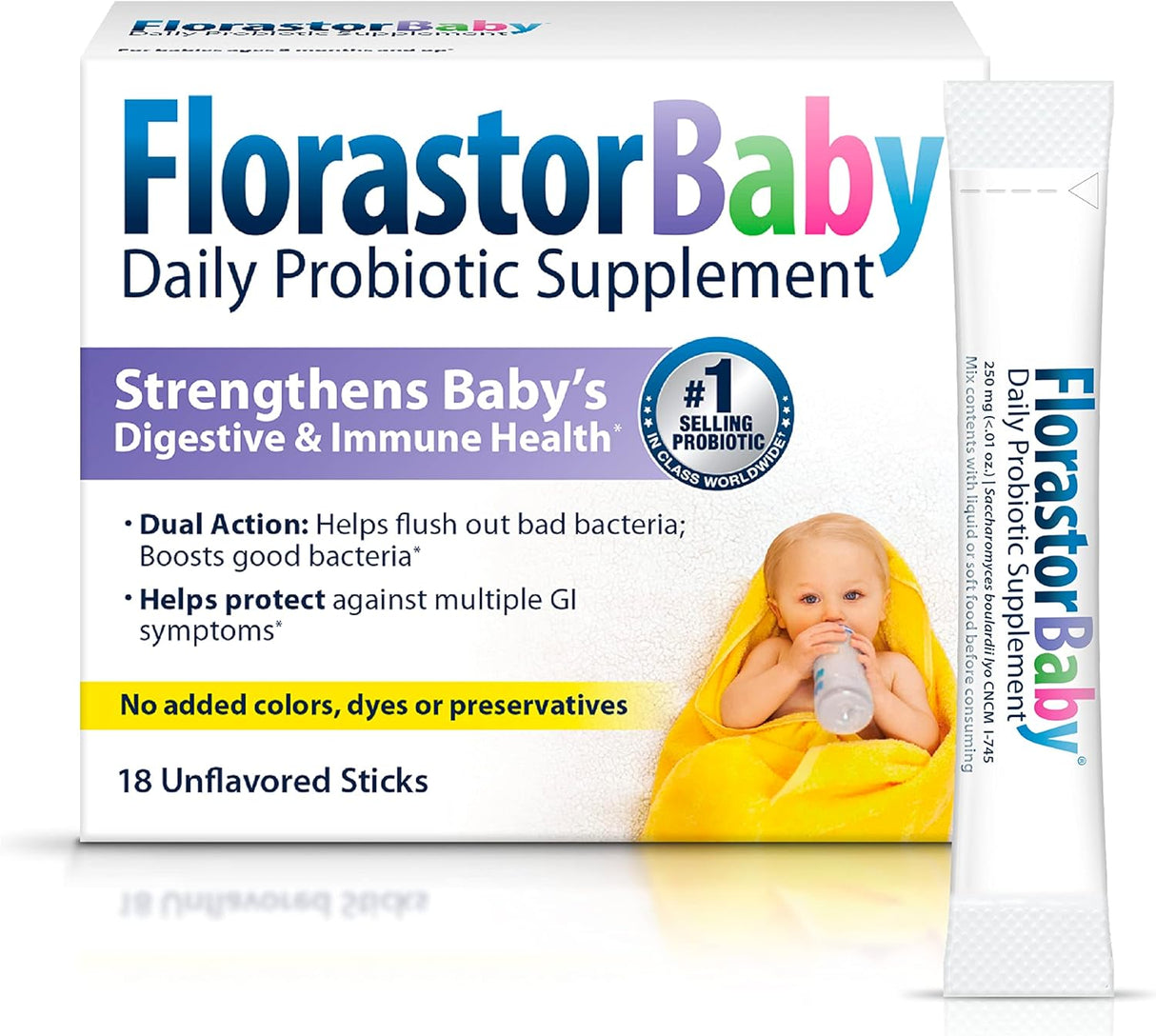 Suplemento probiótico diario para bebés mezclas