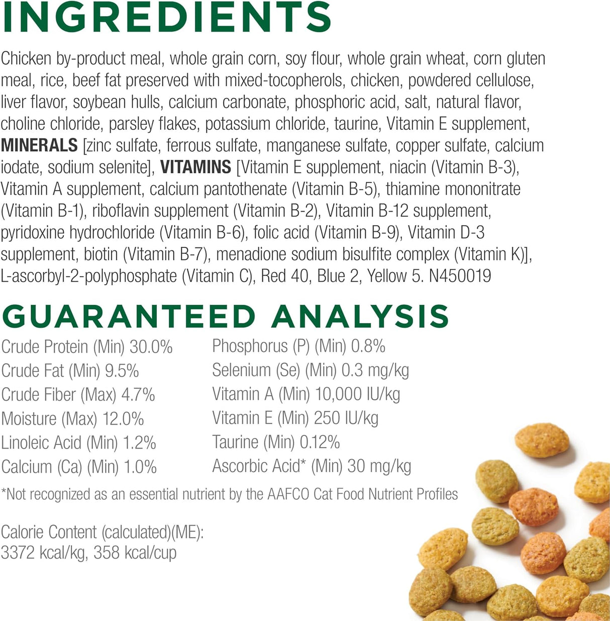 Purina Cat Chow Alimento seco para gatos de interior, bola de pelo + peso saludable (paquete de 4) bolsas de 3.15 libras