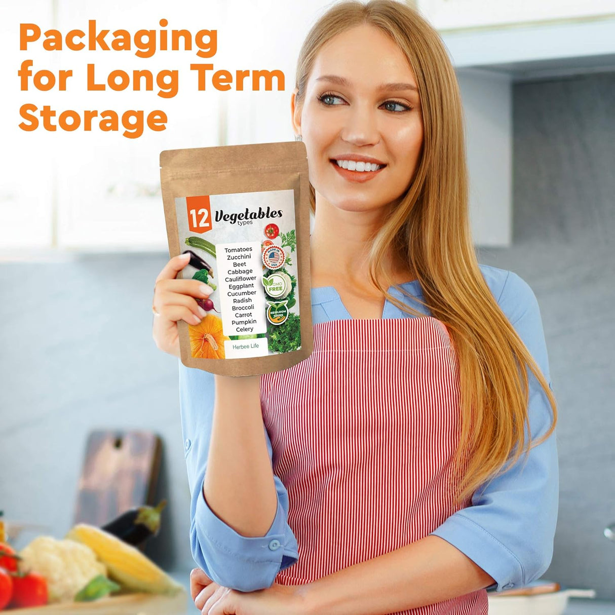 Semillas de Vegetales Herencia - 1000 Semillas No-GMO Survival