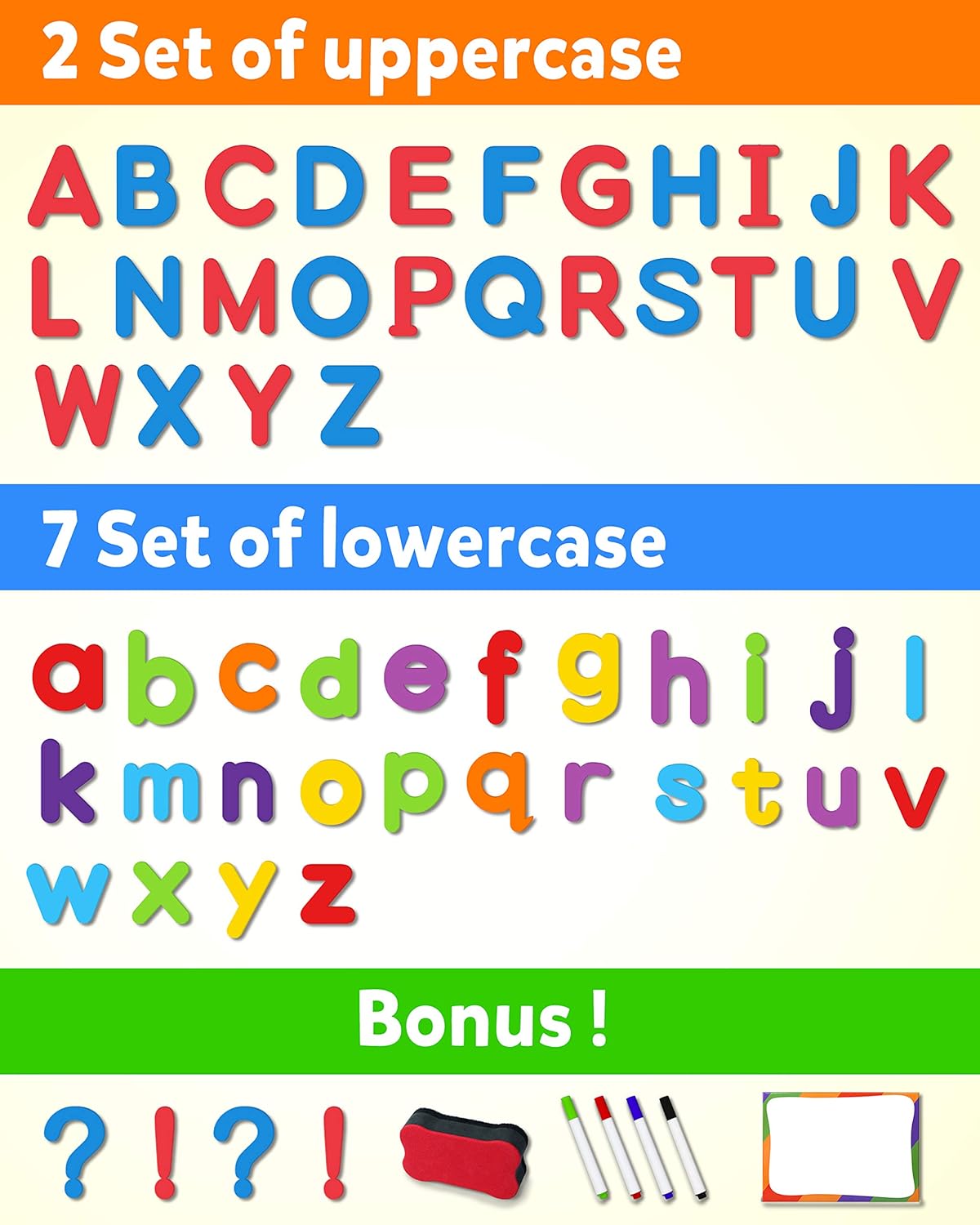 Letras Magnéticas Coogam 234 Pzs, Foam ABC, Juego Educativo