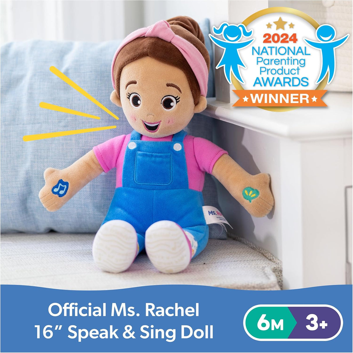 Muñeca Interactiva Ms. Rachel, 16” con 4 Canciones y Frases