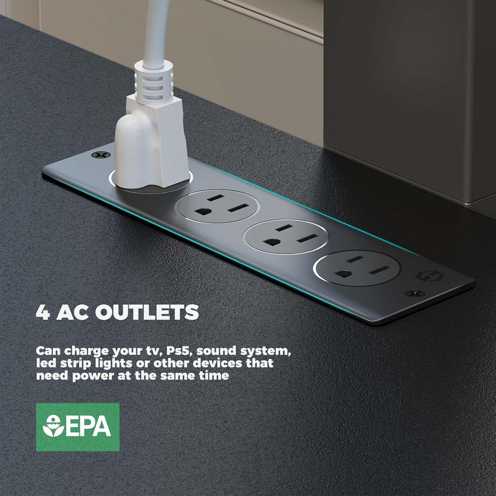 Soporte de TV Rolanstar con montaje y luces LED, modelo 59.1