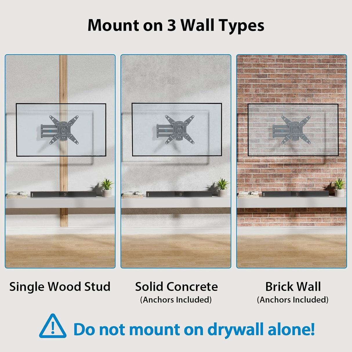 Soporte de Pared Articulado Pipishell para TV 13-42, VESA 200x200