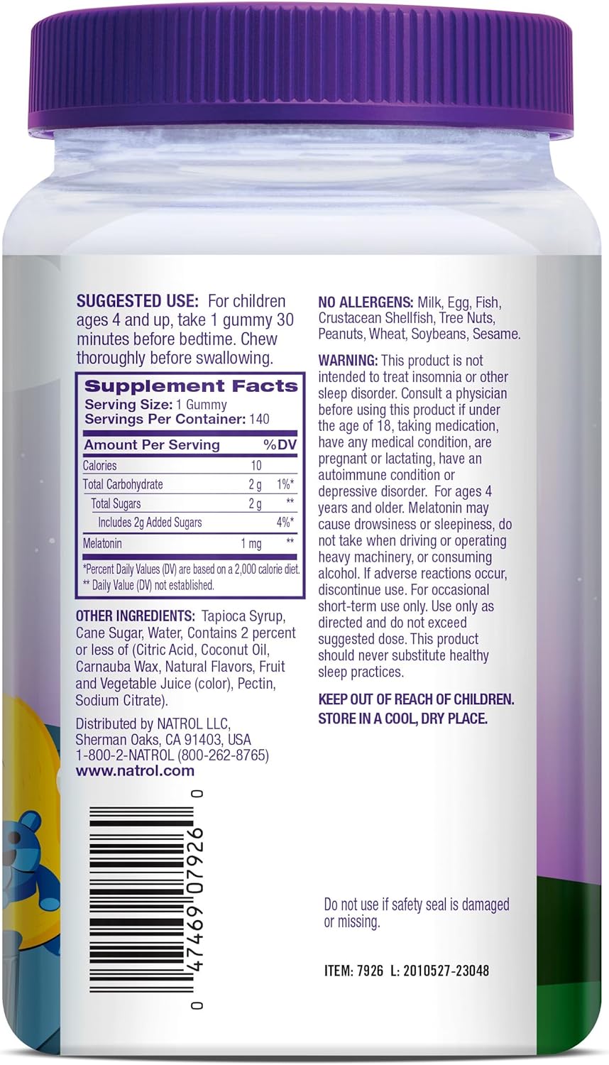 Suplemento nocturno para niños