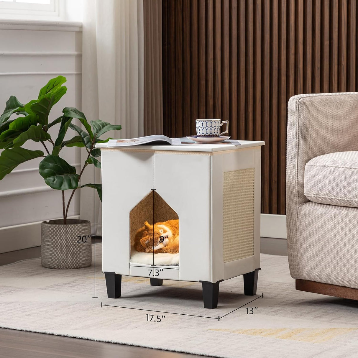 Condo para Gatos, Cat House, Rascador y Cueva, Modelo 2023