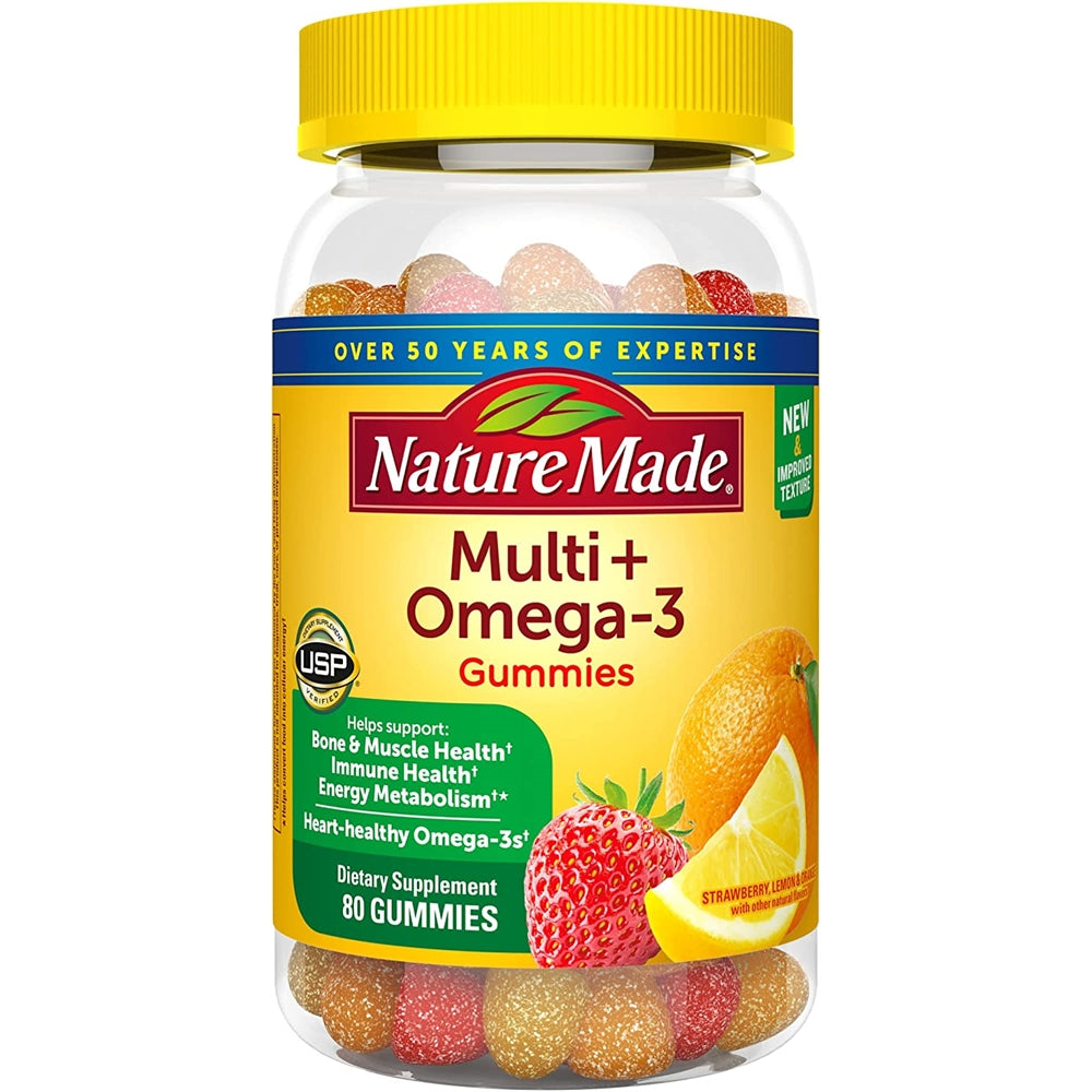 Suplemento Multivitamínico + Omega-3 nutricional 80 gomosas