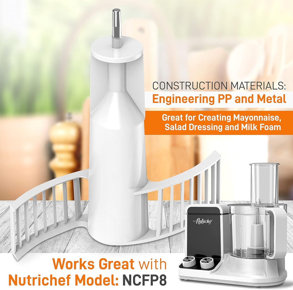 Cuchilla emulsionante para procesador NutriChef NCFP8