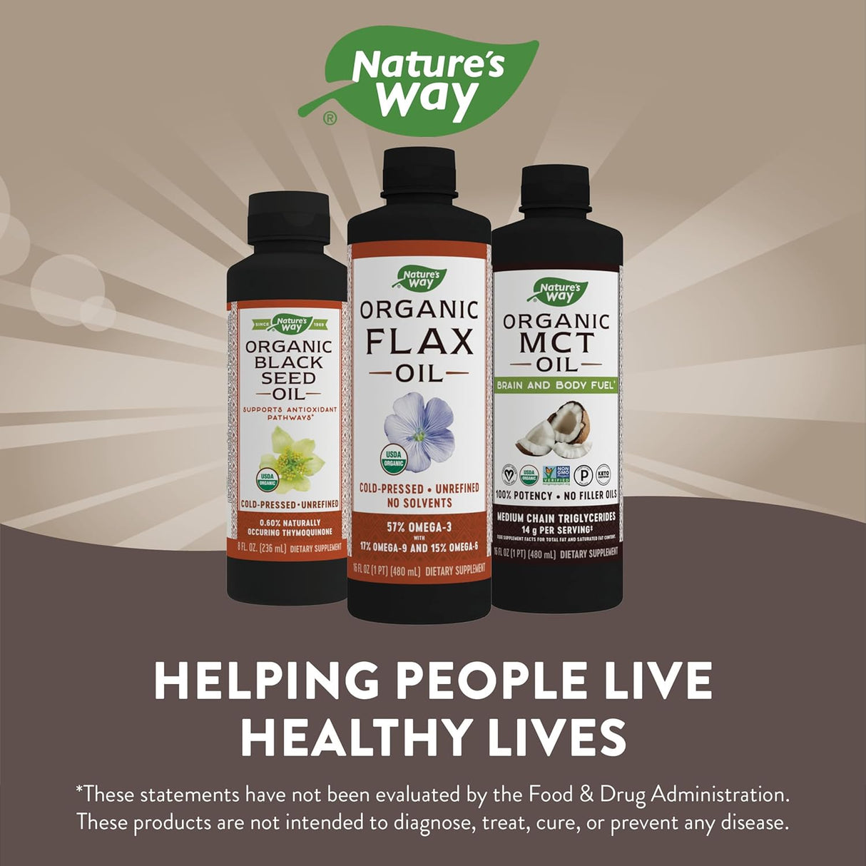 Aceite de linaza orgánico Premium Nature's Way, 16 fl oz