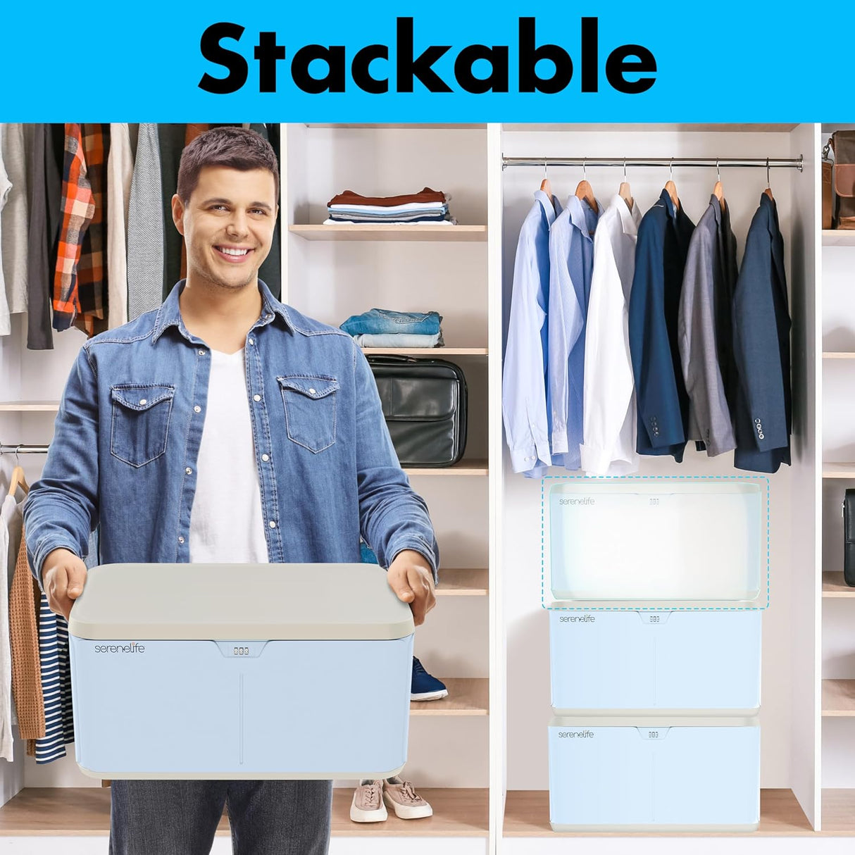 Caja de almacenamiento SereneLife 7 galones con cerradura