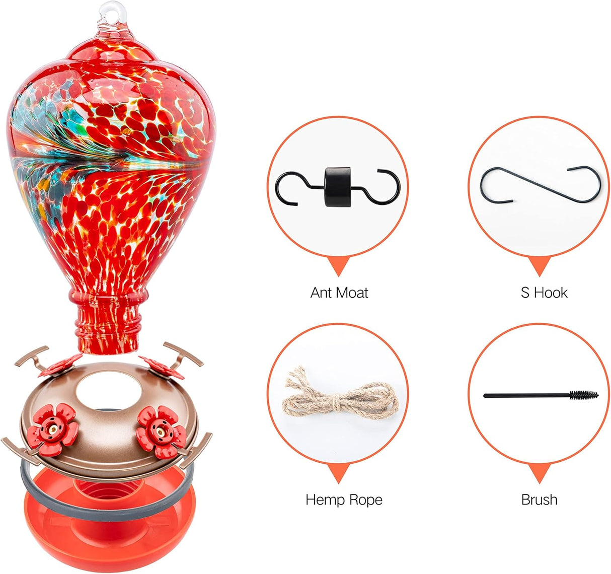 Muse Garden Comederos de colibrí para colgar al aire libre.