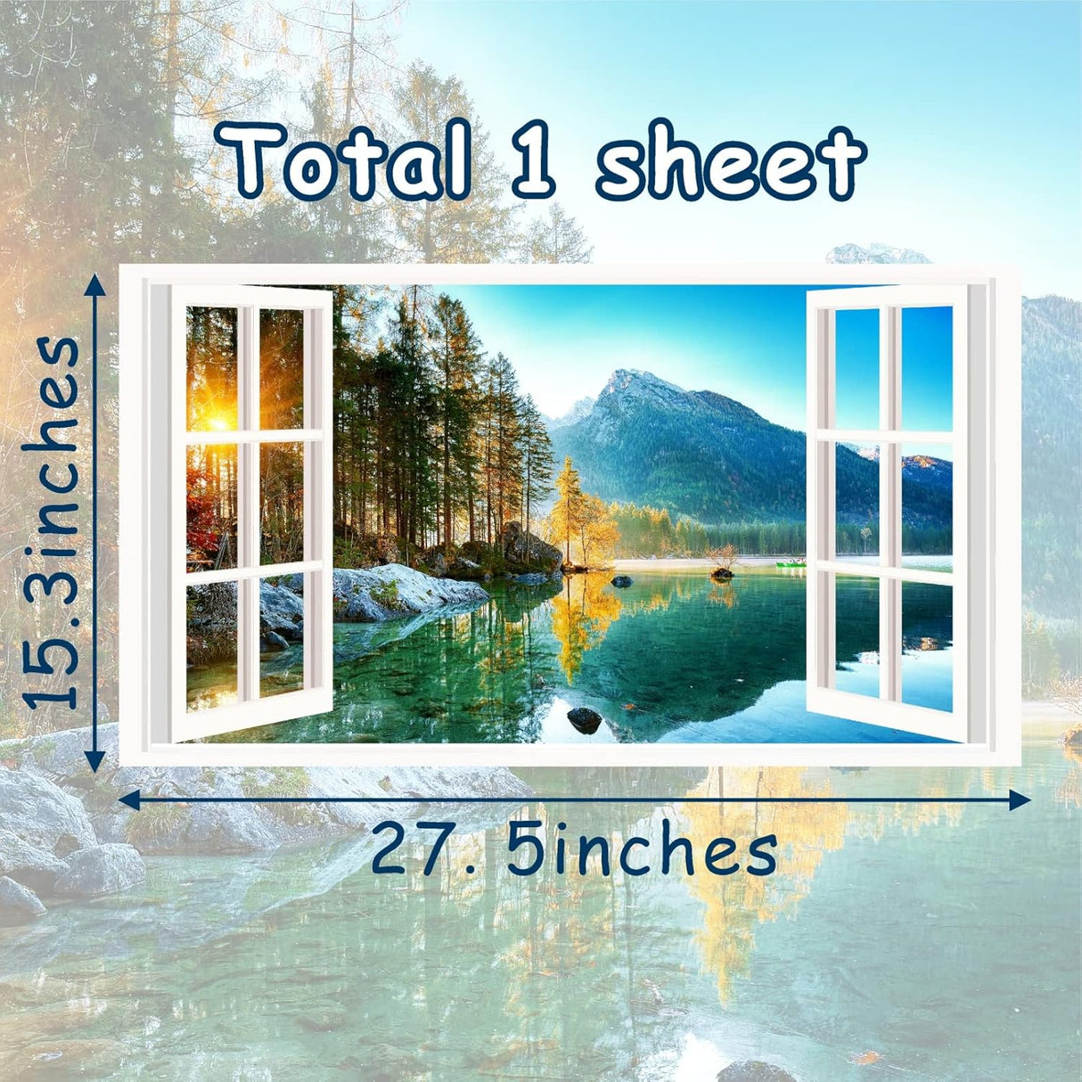 Pegatinas 3D Montaña - Vinilos Naturaleza, Decoración Habitaciones