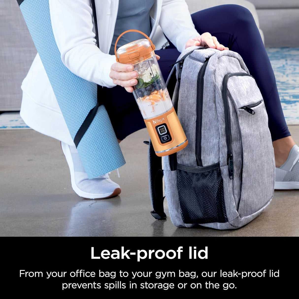 Licuadora portátil Ninja, 18oz, recargable USB-C, BC151AO