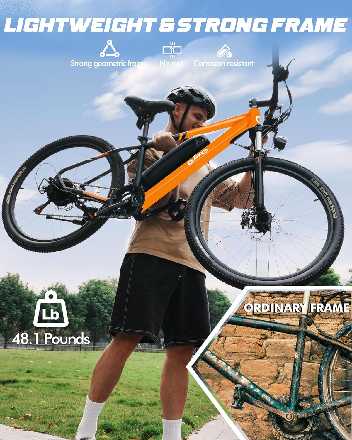 Bicicleta eléctrica Racer 21 velocidades 750W, 375Wh, E-MTB