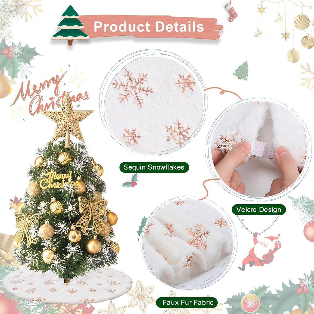 Funda de Árbol de Navidad Mini 24 Marca: No Disponible, Suave