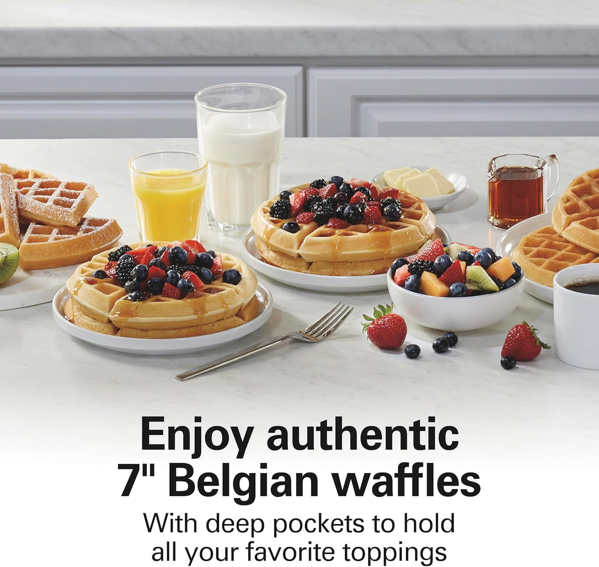 Waflera Belgian Hamilton Beach, Cerámica Antiadherente, 26081